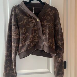 Free People Grace printed cardi size medium